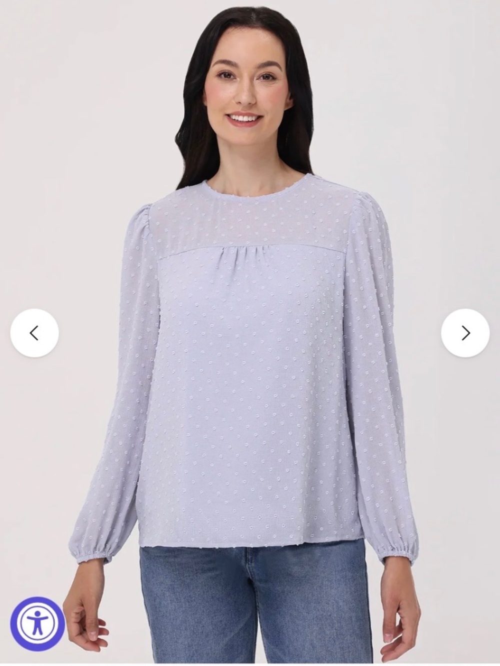 Swiss Dot Sheer Blouse NWT